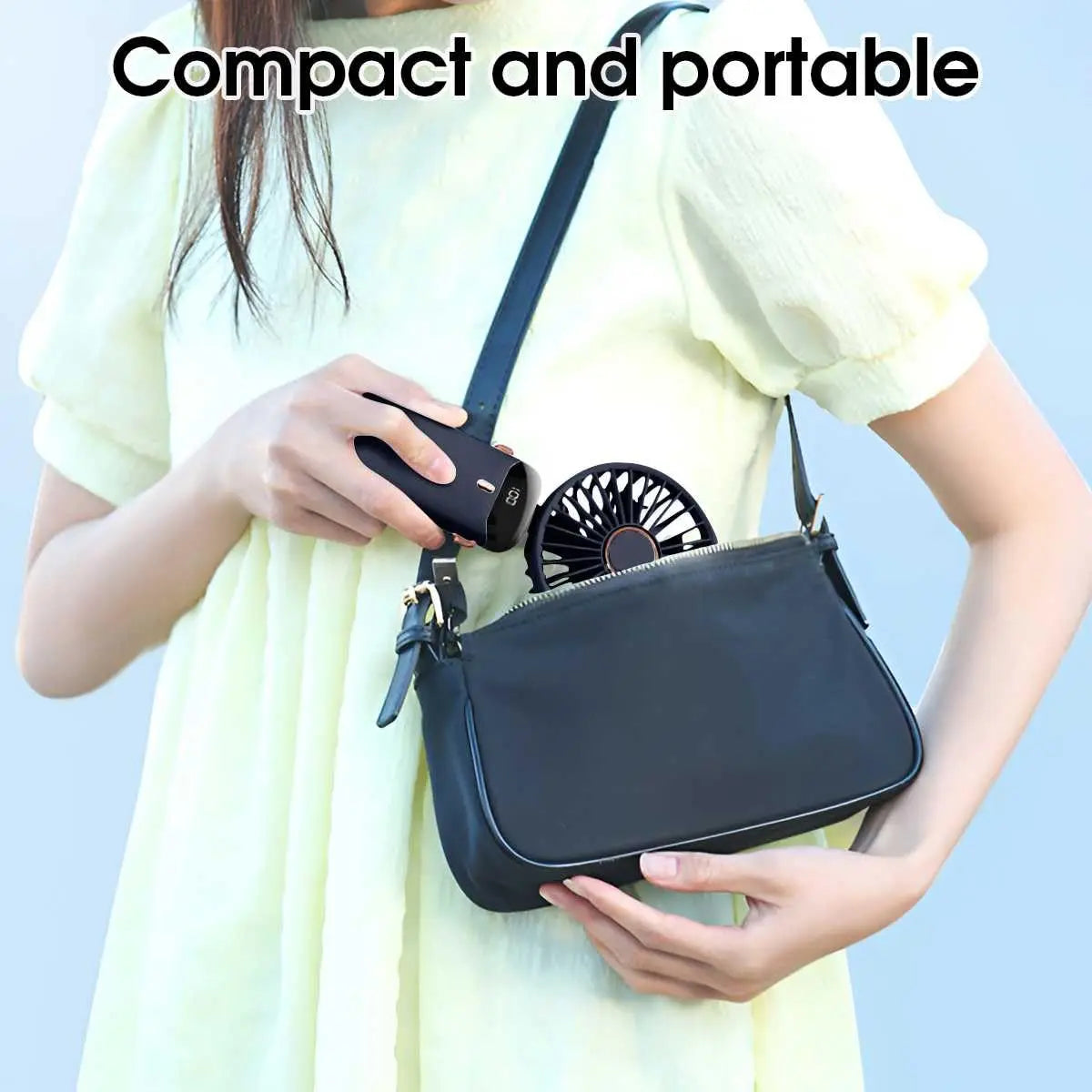 3-in-1 Portable Hand Fan with 4000mAh Battery, Mini Foldable USB Rechargeable Design Ideal for Travel, Outdoor Activities, and Summer Use