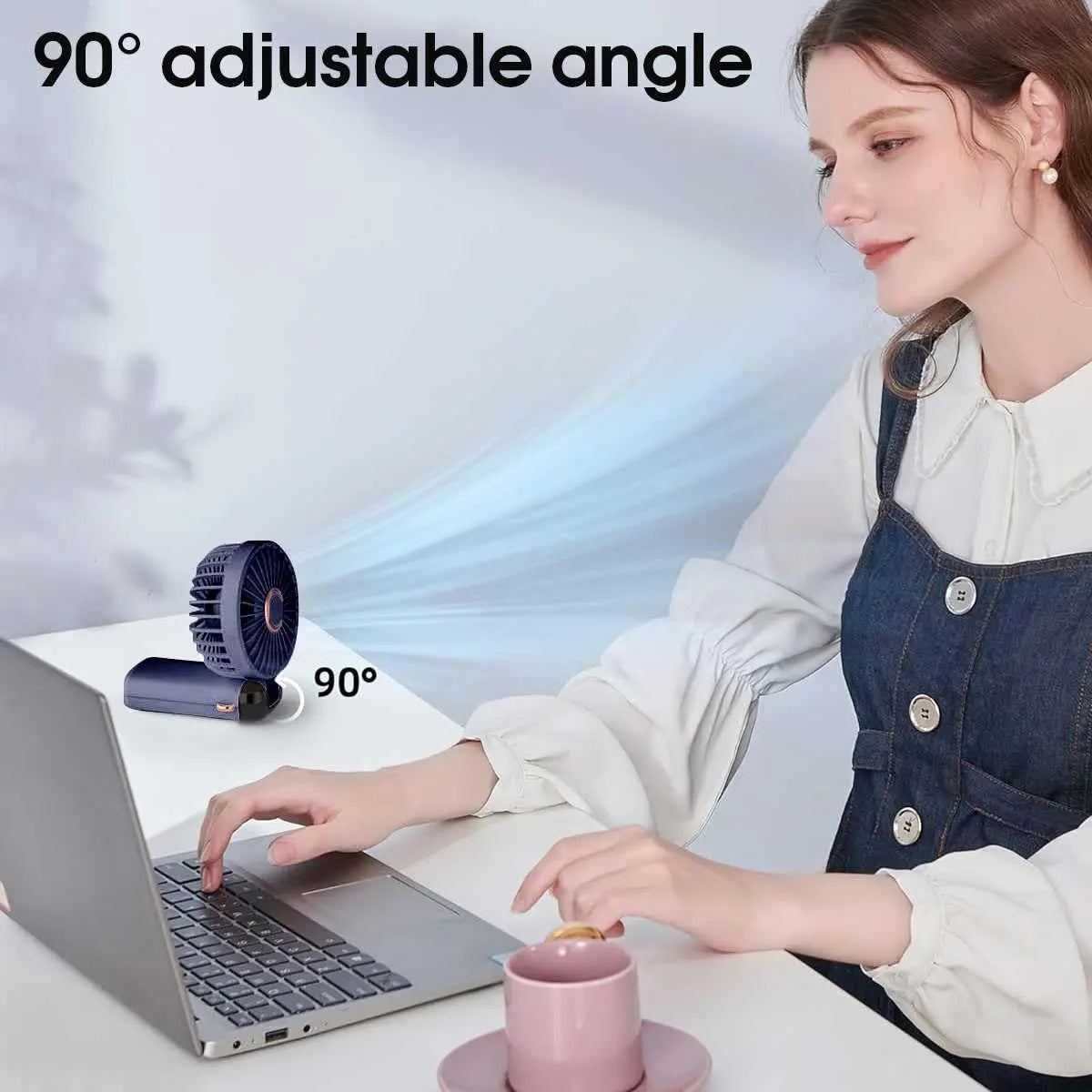 3-in-1 Portable Hand Fan with 4000mAh Battery, Mini Foldable USB Rechargeable Design Ideal for Travel, Outdoor Activities, and Summer Use