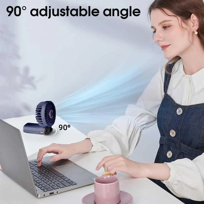 3-in-1 Portable Hand Fan with 4000mAh Battery, Mini Foldable USB Rechargeable Design Ideal for Travel, Outdoor Activities, and Summer Use