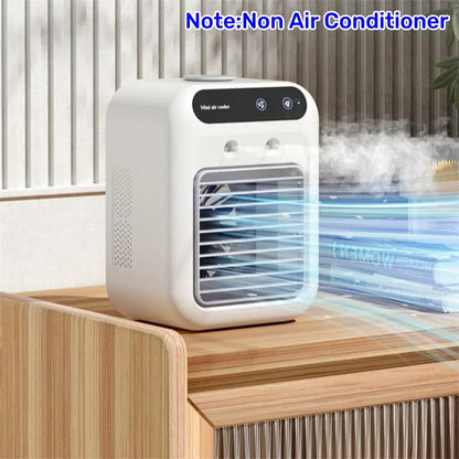 Portable Air Cooler Fan - Rechargeable Water Cooling Solution for Home, Office, and Vehicle Ventilation