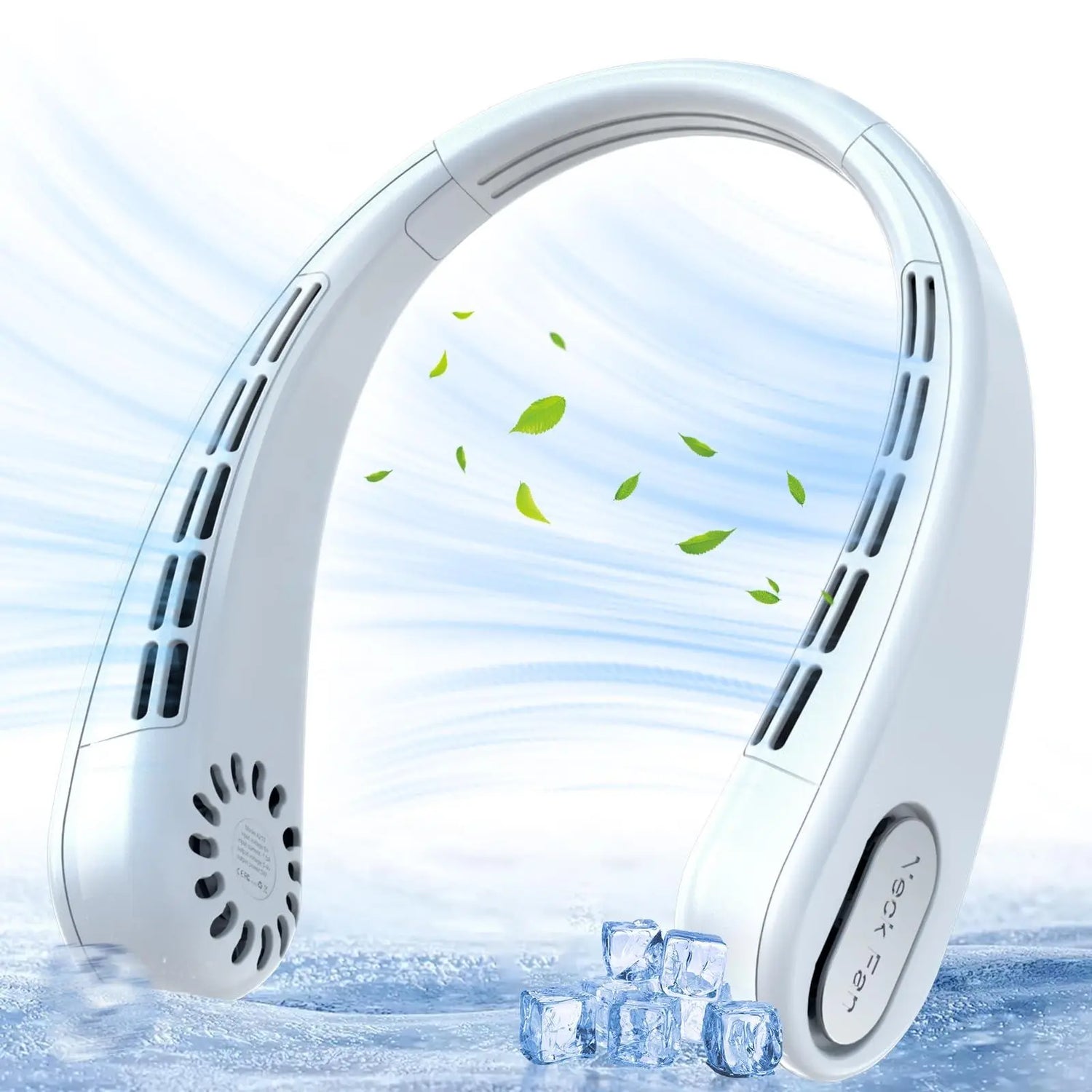 Portable Neckband Cooling Fan - USB Rechargeable Hands-Free Design for Outdoor Sports and Indoor Use