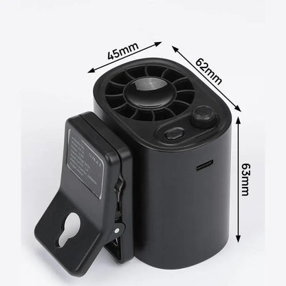 Joytutus 100-Speed Rechargeable Car Clip-On Fan with LCD Display - Portable and Quiet Cooling Solution for Backseat, Sun Visor, and Road Trips